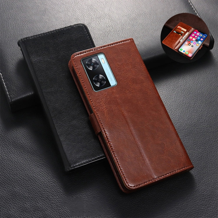 For OPPO A77s idewei Crazy Horse Texture Leather Phone Case