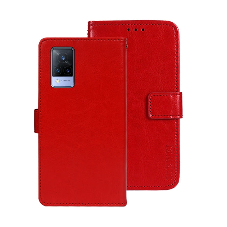 For vivo V21s idewei Crazy Horse Texture Leather Phone Case