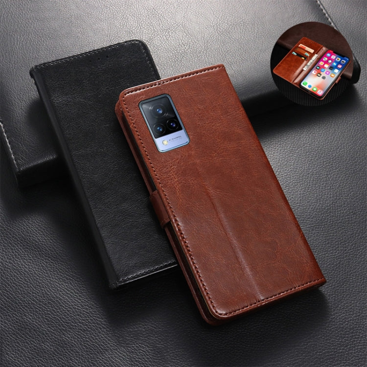 For vivo V21s idewei Crazy Horse Texture Leather Phone Case
