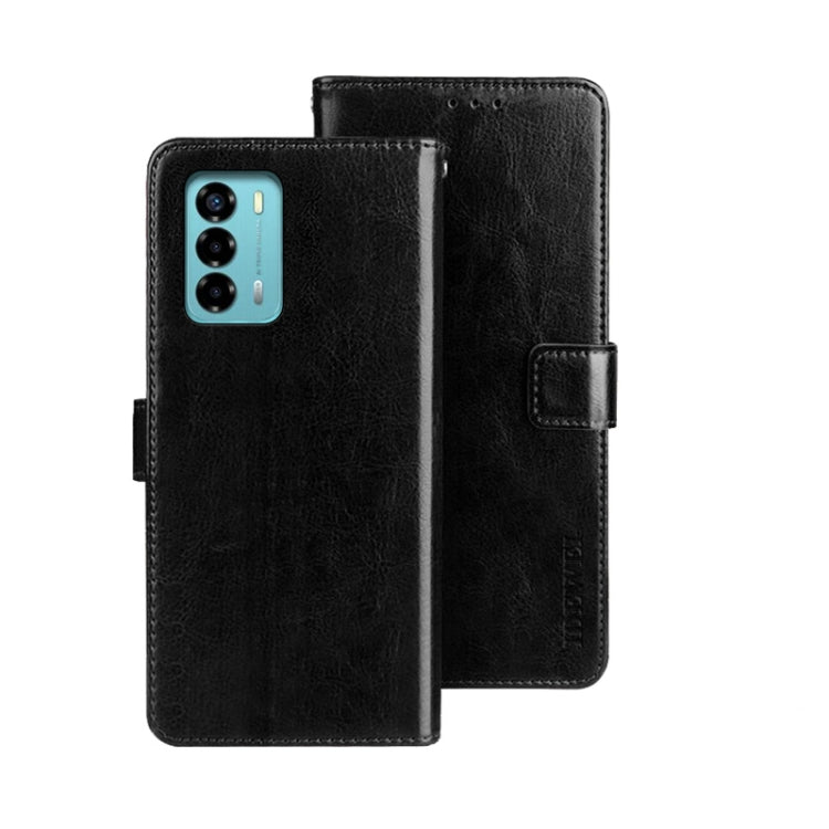 For ZTE Blade A72 4G idewei Crazy Horse Texture Leather Phone Case