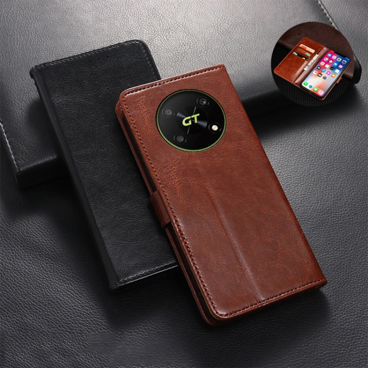 For Honor X40 GT idewei Crazy Horse Texture Leather Phone Case