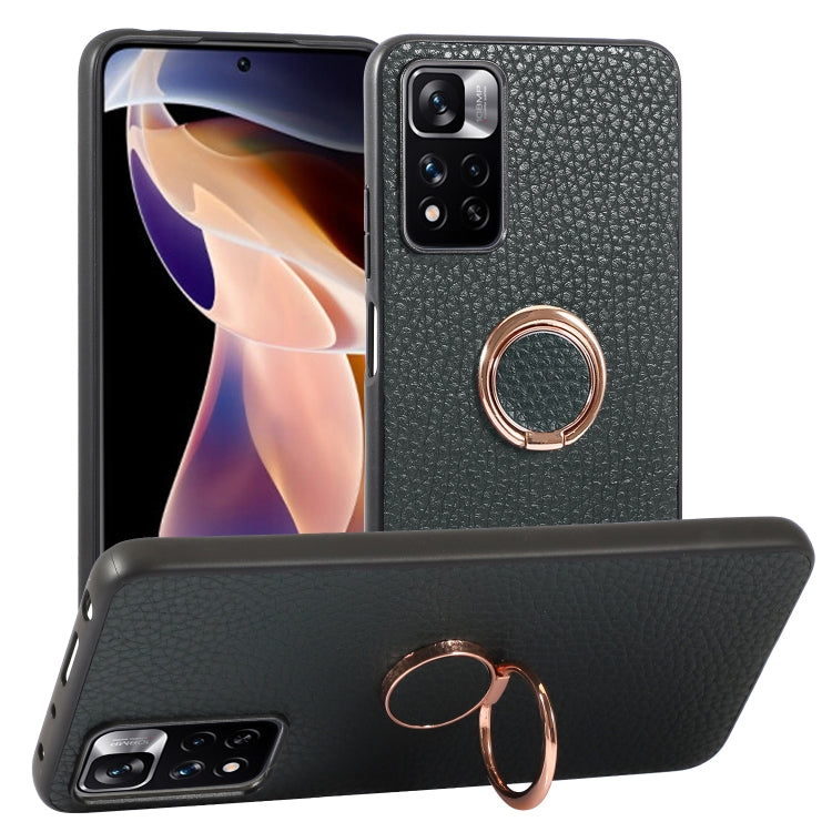 For Xiaomi Redmi Note 11 Pro Global Litchi Texture Magnetic Shockproof Protective Phone Case