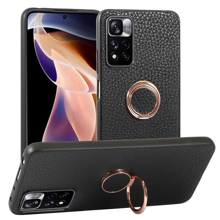 For Xiaomi Redmi Note 11 Pro Global Litchi Texture Magnetic Shockproof Protective Phone Case