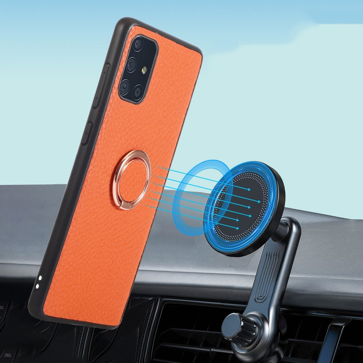 For Samsung Galaxy A71 Litchi Texture Magnetic Shockproof Protective Phone Case