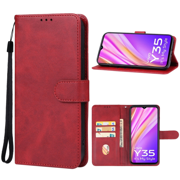 For vivo Y35 5G Leather Phone Case