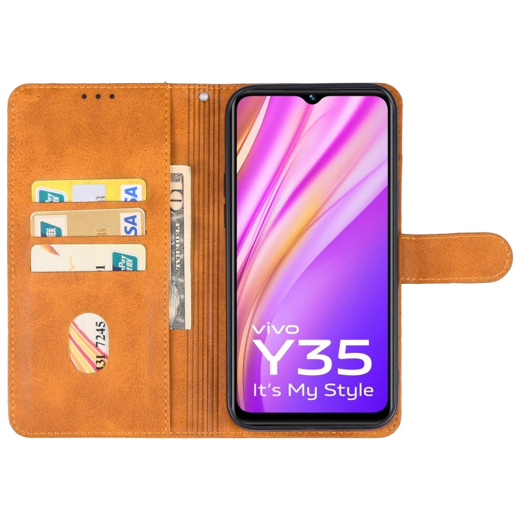 For vivo Y35 5G Leather Phone Case