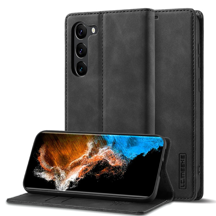 For Samsung Galaxy S23 5G LC.IMEEKE Strong Magnetism Ultra-thin Matte Leather Phone Case