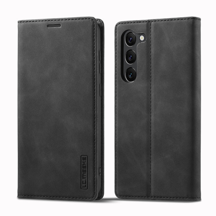For Samsung Galaxy S23 5G LC.IMEEKE Strong Magnetism Ultra-thin Matte Leather Phone Case
