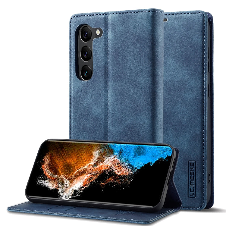 For Samsung Galaxy S23 5G LC.IMEEKE Strong Magnetism Ultra-thin Matte Leather Phone Case