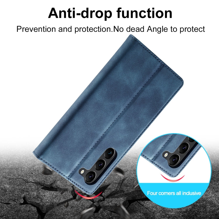 For Samsung Galaxy S23 5G LC.IMEEKE Strong Magnetism Ultra-thin Matte Leather Phone Case