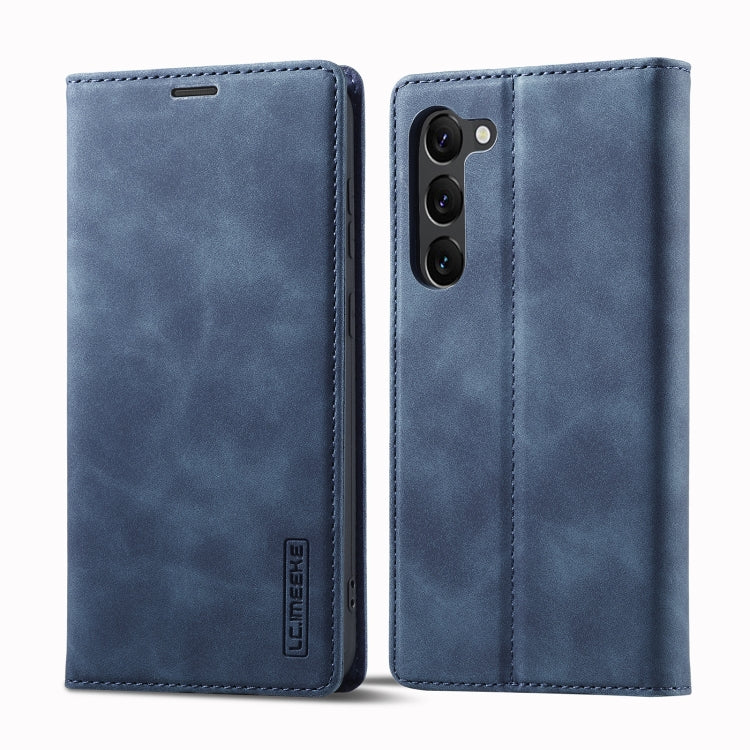 For Samsung Galaxy S23+ 5G LC.IMEEKE Strong Magnetism Ultra-thin Matte Leather Phone Case