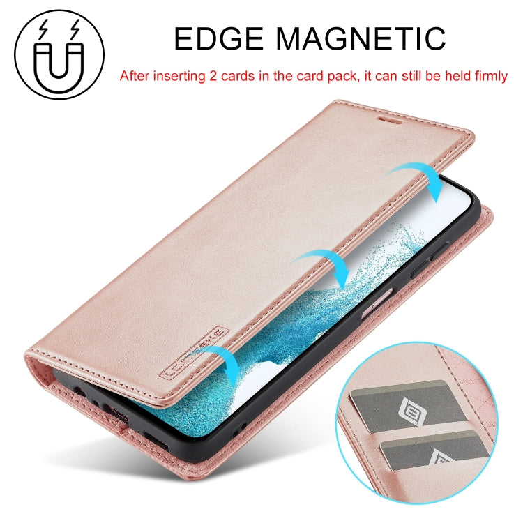 For Samsung Galaxy A54 5G LC.IMEEKE Strong Magnetism Microfiber Leather Phone Case