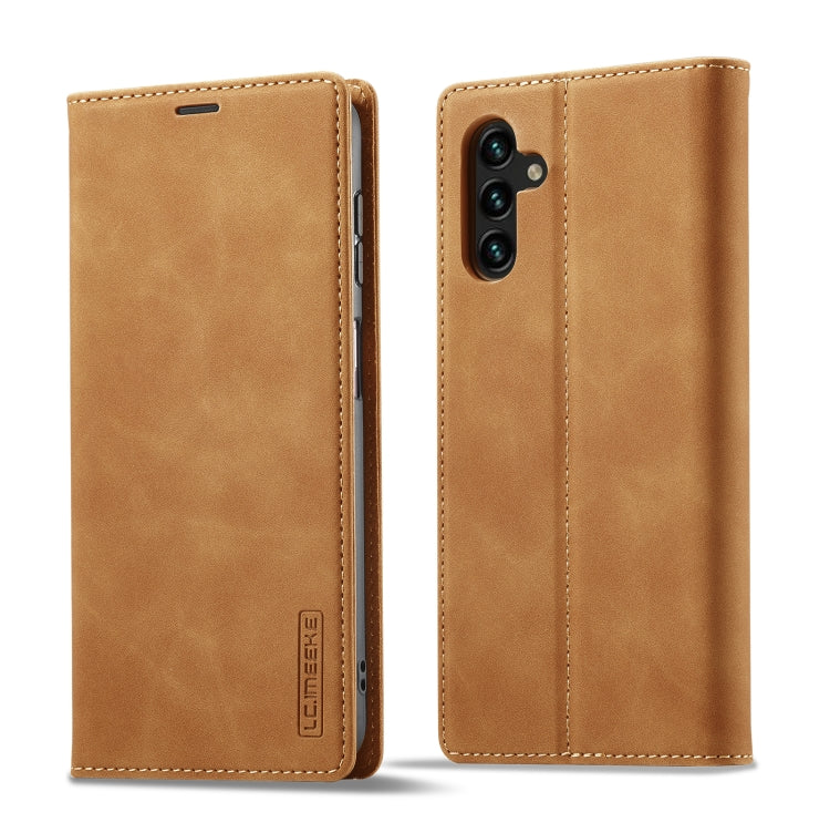 For Samsung Galaxy A54 5G LC.IMEEKE Strong Magnetism Microfiber Leather Phone Case