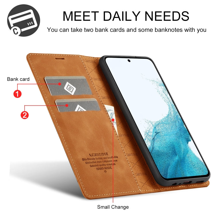 For Samsung Galaxy A54 5G LC.IMEEKE Strong Magnetism Microfiber Leather Phone Case