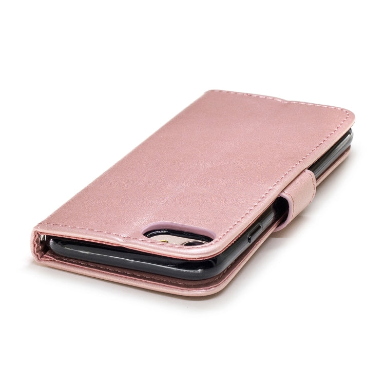 For iPhone SE 2022 / SE 2020 Plum Blossom Embossing Pattern Horizontal Flip Leather Case with Holder & Card Slots & Wallet & Lanyard