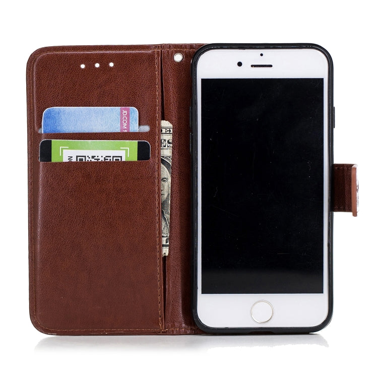 For iPhone SE 2022 / SE 2020 Plum Blossom Embossing Pattern Horizontal Flip Leather Case with Holder & Card Slots & Wallet & Lanyard