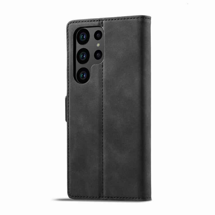 For Samsung Galaxy S23 Ultra 5G LC.IMEEKE Strong Magnetism Microfiber Leather Phone Case