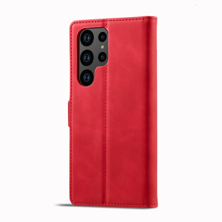 For Samsung Galaxy S23 Ultra 5G LC.IMEEKE Strong Magnetism Microfiber Leather Phone Case