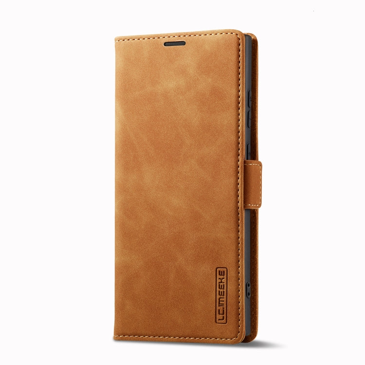 For Samsung Galaxy S23 Ultra 5G LC.IMEEKE Strong Magnetism Microfiber Leather Phone Case
