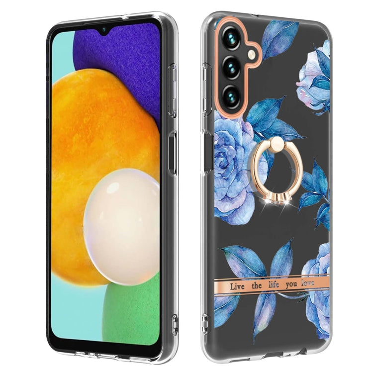 For Samsung Galaxy A14 5G Flowers and Plants Series IMD TPU Phone Case with Ring Holder