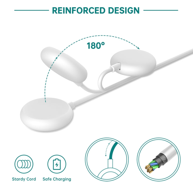 For Google Pixel Watch USB Port Smart Watch Magnetic Charging Cable, Length: 1m