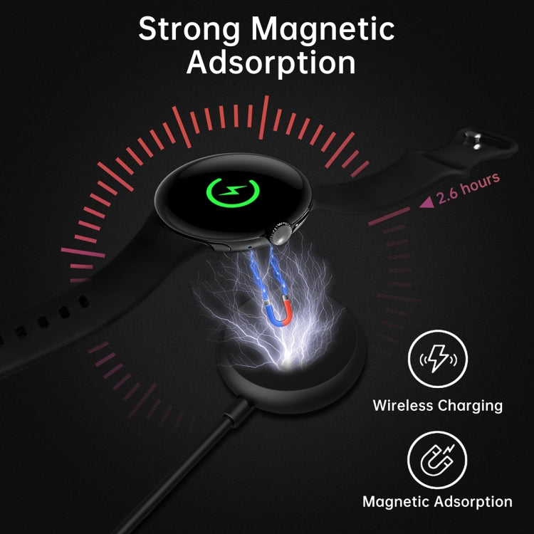 For Google Pixel Watch USB Port Smart Watch Magnetic Charging Cable, Length: 1m