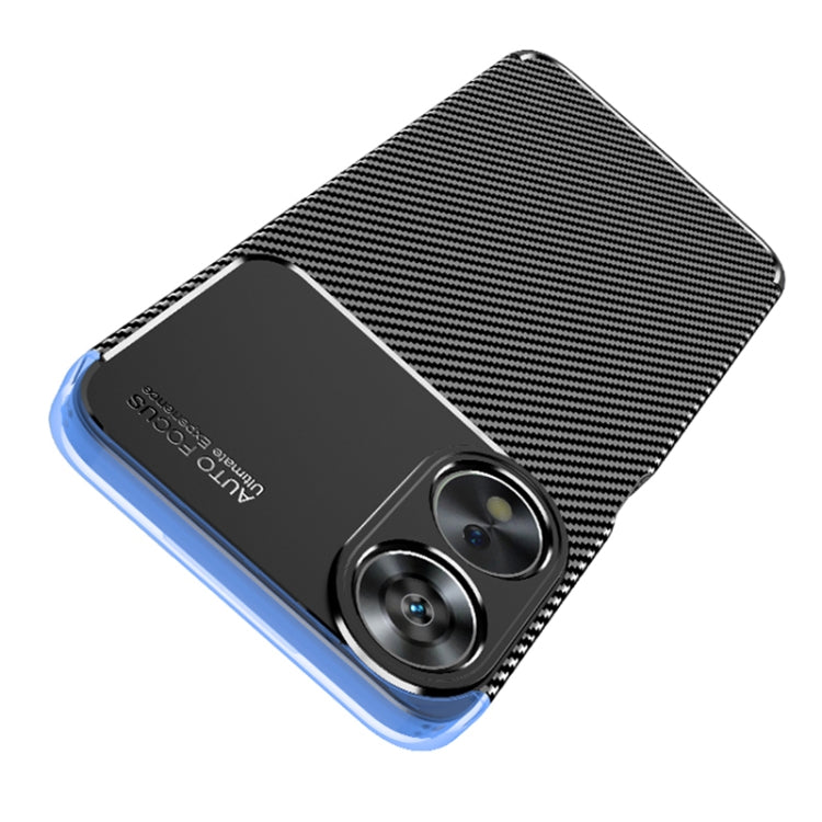 For OPPO A58 Carbon Fiber Texture Shockproof TPU Phone Case(Black)