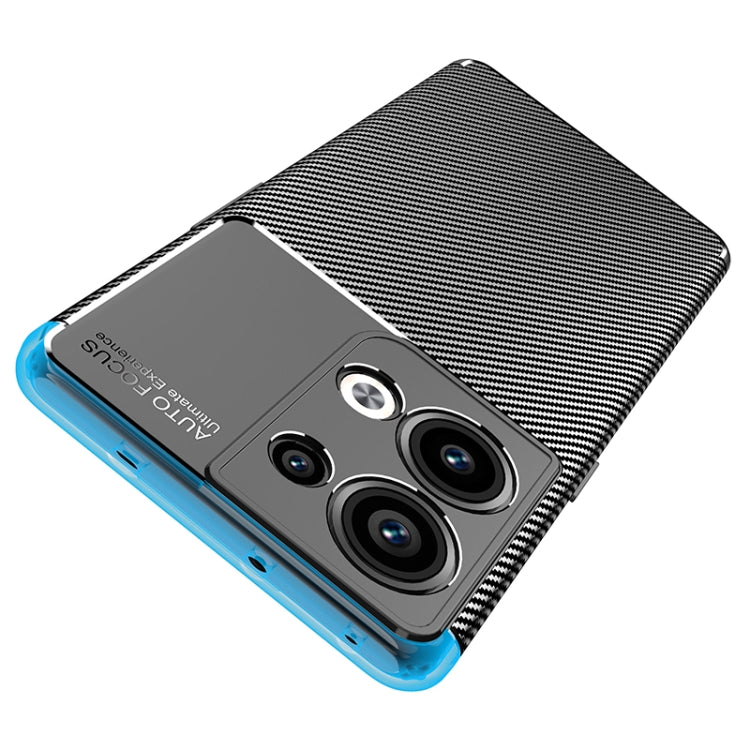 For OPPO Reno9 Pro+ Carbon Fiber Texture Shockproof TPU Phone Case(Black)
