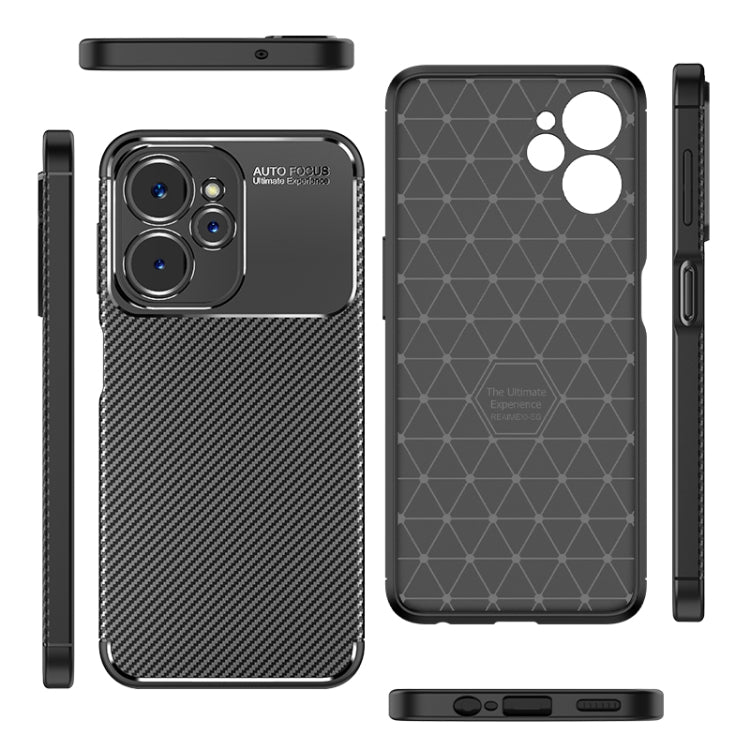 For Realme 10 5G / 9i 5G Carbon Fiber Texture Shockproof TPU Phone Case(Black)