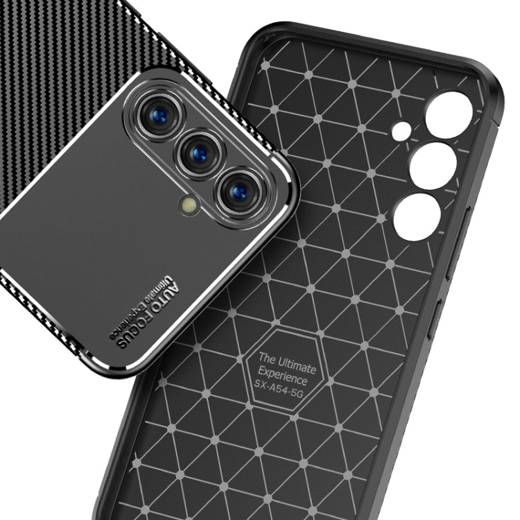 For Samsung Galaxy A54 5G Carbon Fiber Texture Shockproof TPU Phone Case(Black)