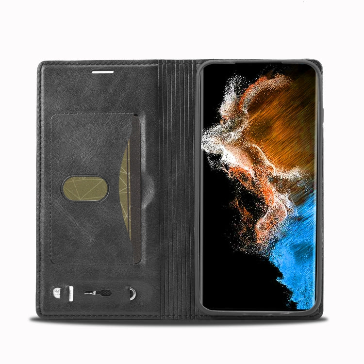 For Samsung Galaxy S23 5G LC.IMEEKE LC-001 Color Matching Frosted Leather Phone Case