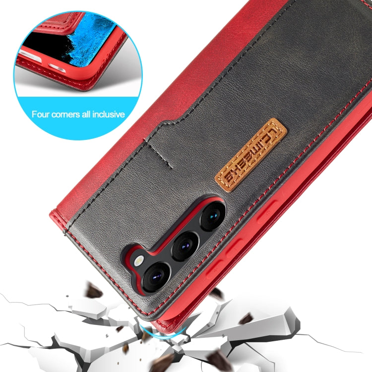 For Samsung Galaxy S23 5G LC.IMEEKE LC-001 Color Matching Frosted Leather Phone Case