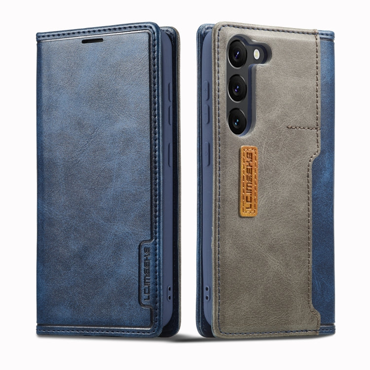 For Samsung Galaxy S23 5G LC.IMEEKE LC-001 Color Matching Frosted Leather Phone Case