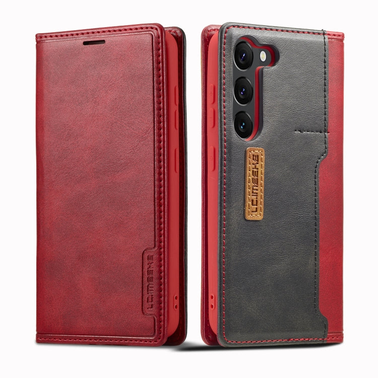 For Samsung Galaxy S23+ 5G LC.IMEEKE LC-001 Color Matching Frosted Leather Phone Case