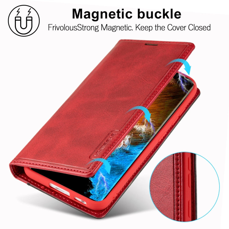 For Samsung Galaxy S23+ 5G LC.IMEEKE LC-001 Color Matching Frosted Leather Phone Case