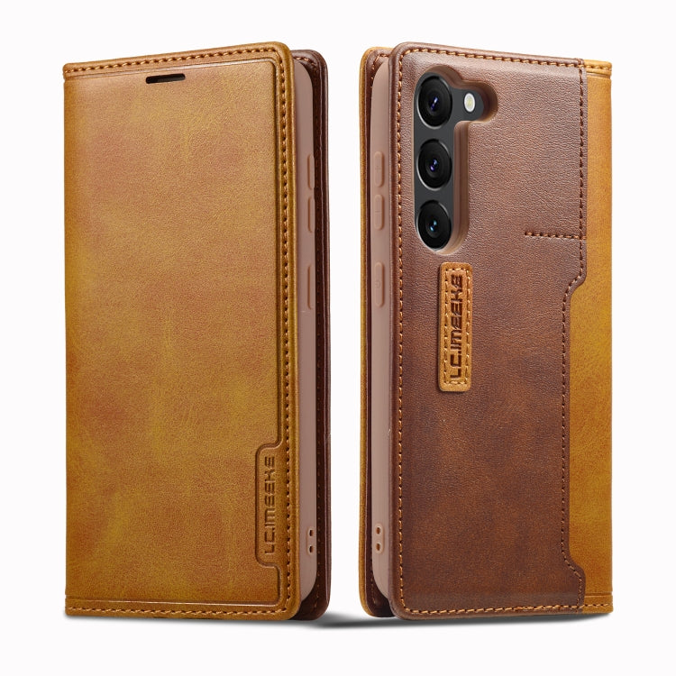 For Samsung Galaxy S23+ 5G LC.IMEEKE LC-001 Color Matching Frosted Leather Phone Case