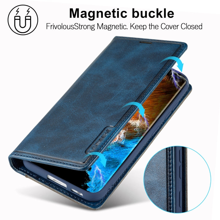 For Samsung Galaxy S23+ 5G LC.IMEEKE LC-001 Color Matching Frosted Leather Phone Case