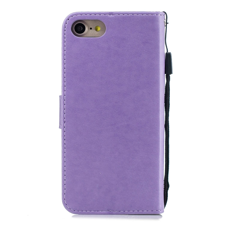 For iPhone SE 2022 / SE 2020 Diamond Encrusted Butterflies Embossing Pattern Horizontal Flip Leather Case with Holder & Card Slots & Wallet & Lanyard