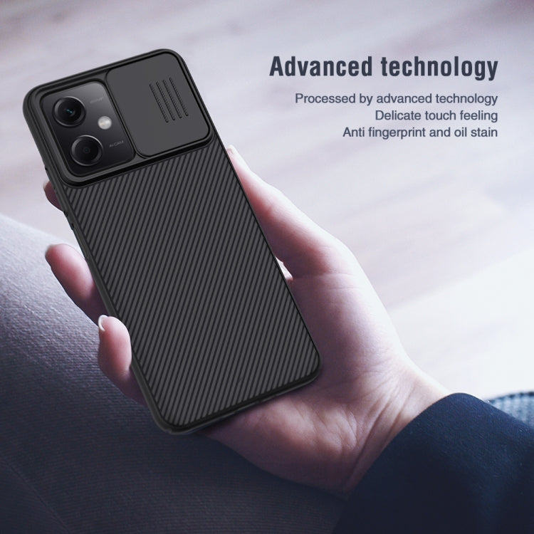 For Xiaomi Redmi Note 12 China NILLKIN Black Mirror Series PC Camshield Full Coverage Dust-proof Scratch Resistant Case
