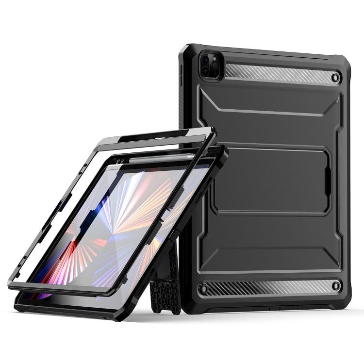 For iPad Pro 12.9 2021/2020/2018 Explorer PC + TPU Tablet Protective Case with Pen Slot