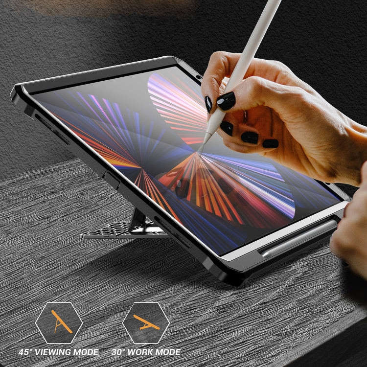For iPad Pro 12.9 2021/2020/2018 Explorer PC + TPU Tablet Protective Case with Pen Slot