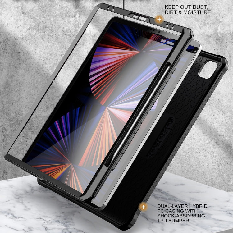 For iPad Pro 12.9 2021/2020/2018 Explorer PC + TPU Tablet Protective Case with Pen Slot