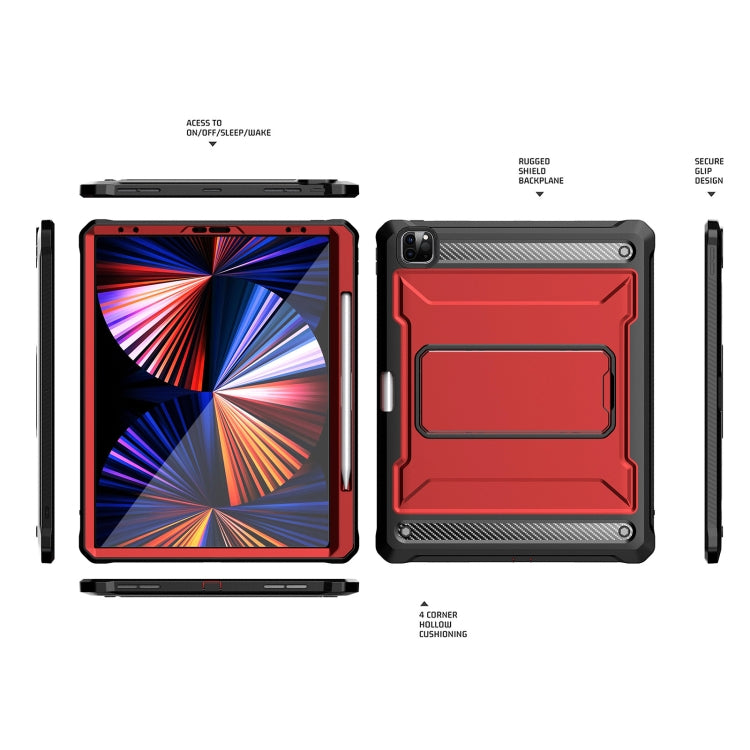 For iPad Pro 12.9 2021/2020/2018 Explorer PC + TPU Tablet Protective Case with Pen Slot