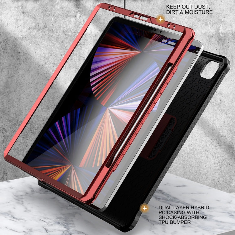 For iPad Pro 12.9 2021/2020/2018 Explorer PC + TPU Tablet Protective Case with Pen Slot