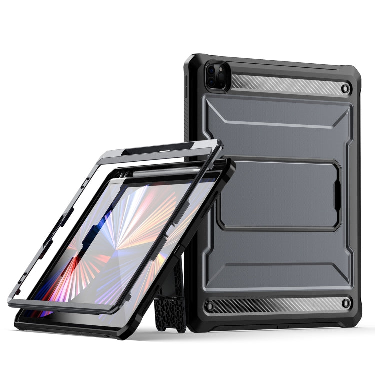 For iPad Pro 12.9 2021/2020/2018 Explorer PC + TPU Tablet Protective Case with Pen Slot