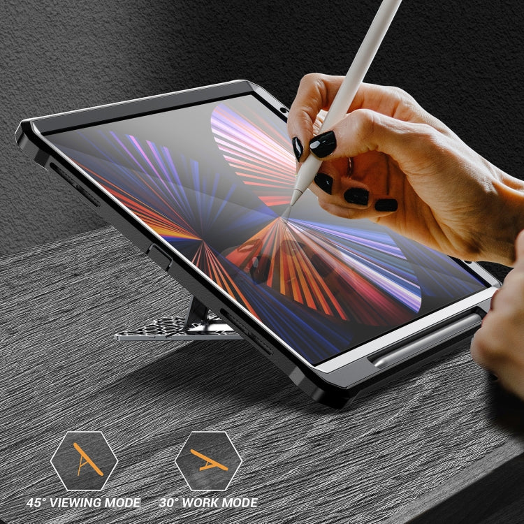 For iPad Pro 12.9 2021/2020/2018 Explorer PC + TPU Tablet Protective Case with Pen Slot