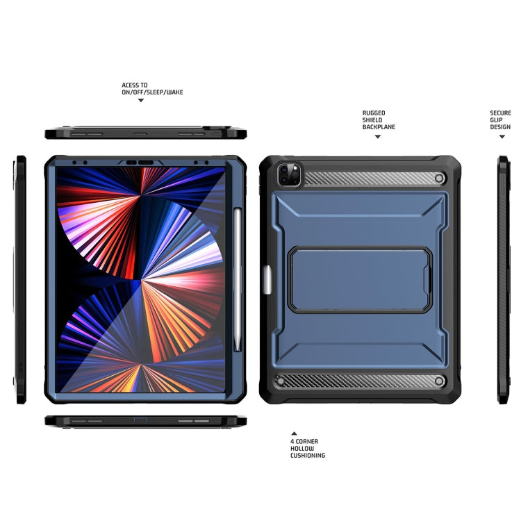 For iPad Pro 12.9 2021/2020/2018 Explorer PC + TPU Tablet Protective Case with Pen Slot