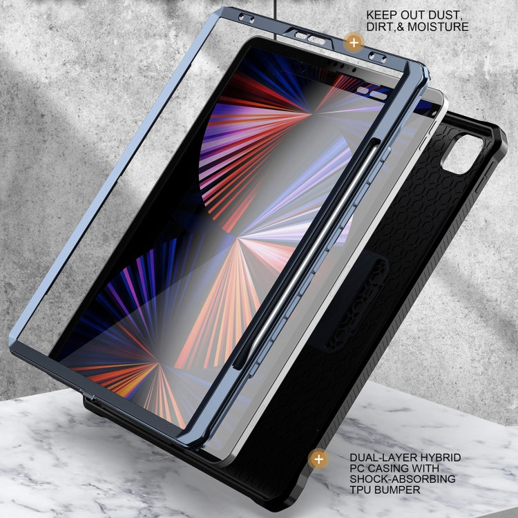 For iPad Pro 12.9 2021/2020/2018 Explorer PC + TPU Tablet Protective Case with Pen Slot