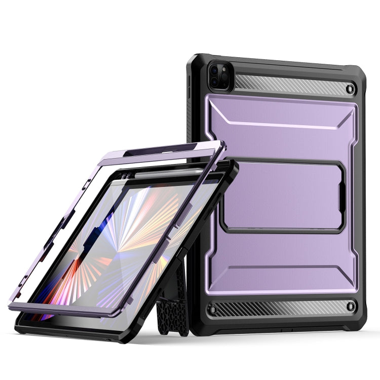 For iPad Pro 12.9 2021/2020/2018 Explorer PC + TPU Tablet Protective Case with Pen Slot