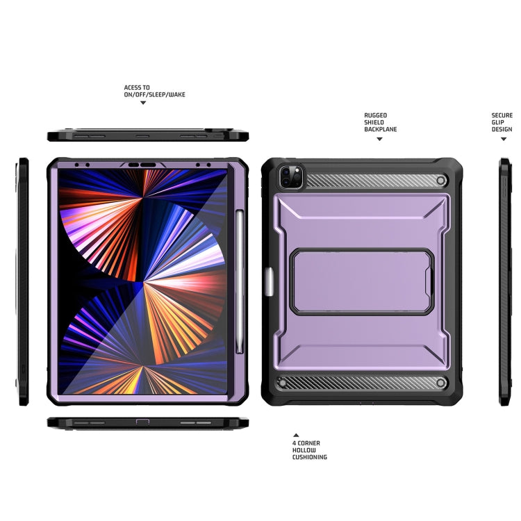For iPad Pro 12.9 2021/2020/2018 Explorer PC + TPU Tablet Protective Case with Pen Slot